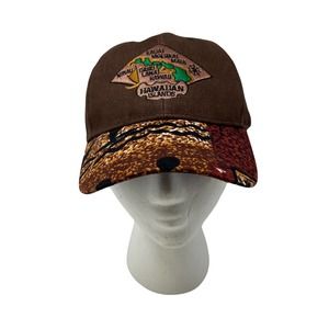 Hawaiian‎ Headgear Brown Twill Baseball Cap Hat Embroidered Hawaiian Islands